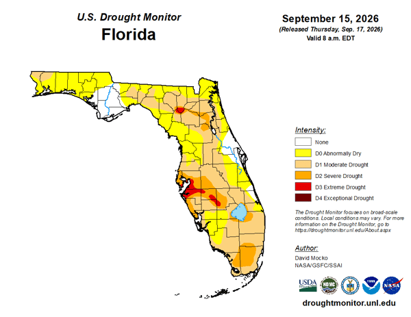 Current Florida Drought Monitor