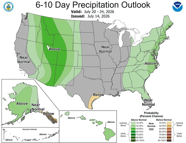 CPC Precipitation Outlook July 20 - 24