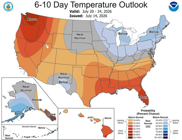 CPC temperature outlook July 20-24