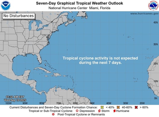 NHC Seven-Day Tropical Weather Outlook
