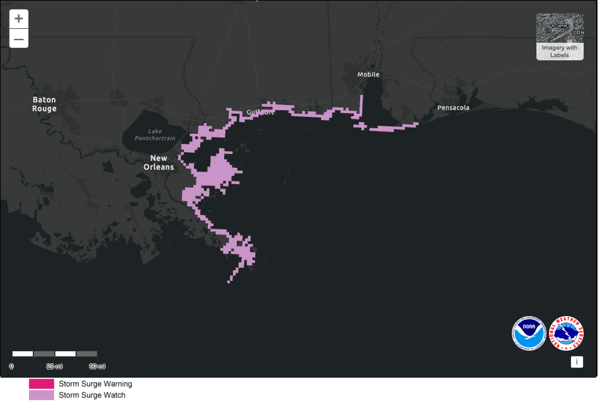 Tropical Depression Two Storm Surge Watch
