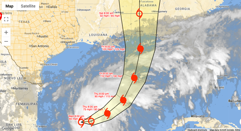 Isaias Forecast Cone 5 pm Thursday October 7th