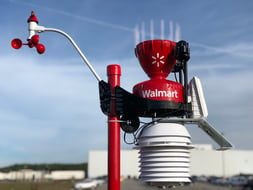 Weatherstem weather station installed at a Walmart distribution center