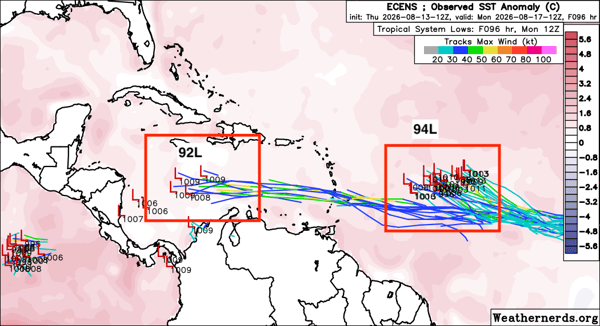 ecens_2026-08-13-12Z_096_30.803_263.608_1.971_327.131_SST_Anomaly_Surface_tracks_lows