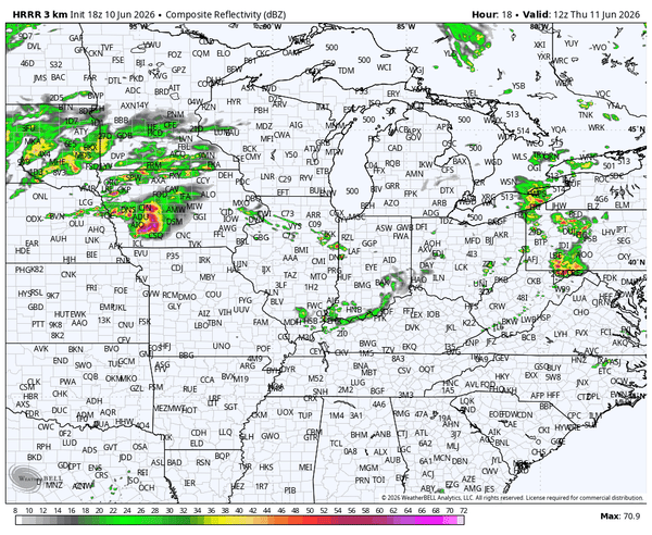 Hires Future Radar 7 am CDT Thu - 1 am CDT Fri