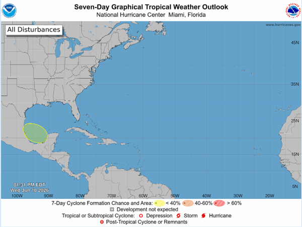 National Hurricane Center Tropical Weather Outlook