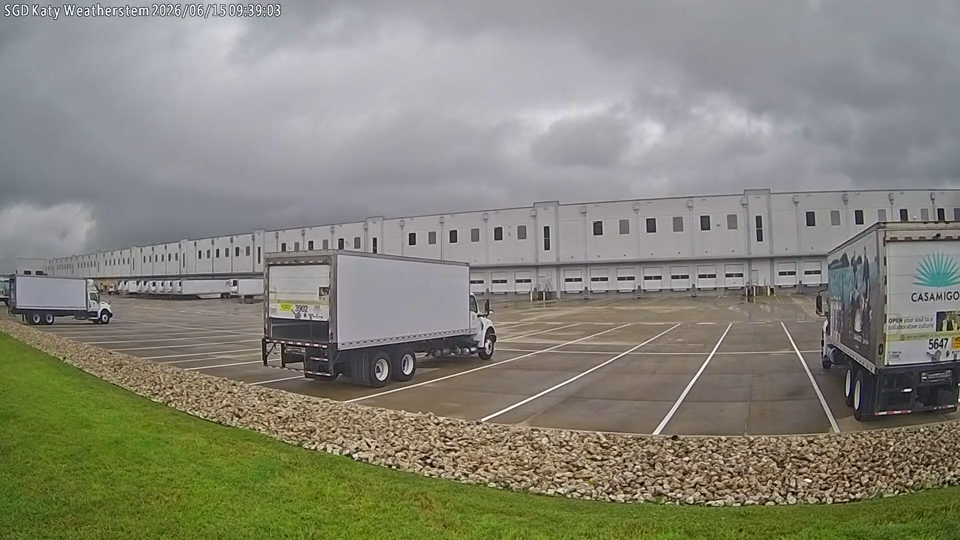Storms over a distribution center