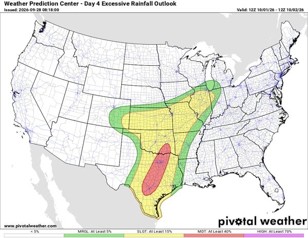 WPC's Flood Risk for Thursday