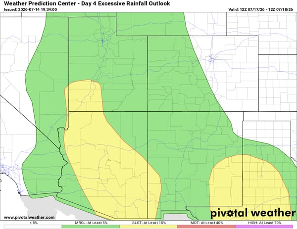 July 17 Excessive Rain Outlook for Southwest