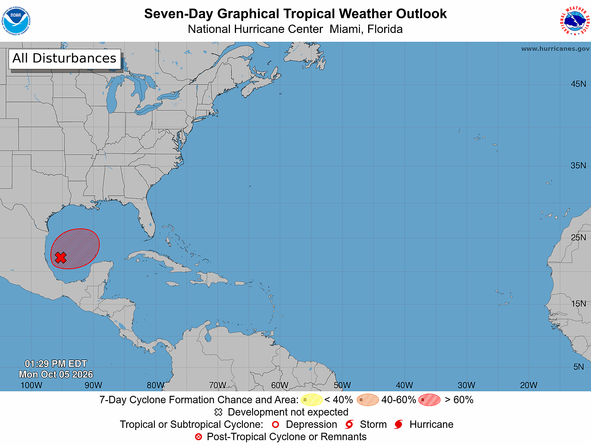 NHC Outlook for potential Tropical development