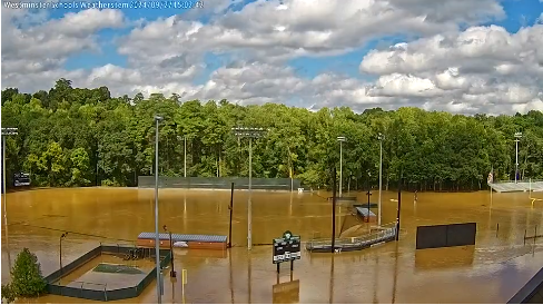 Example of flooding from a Weatherstem station