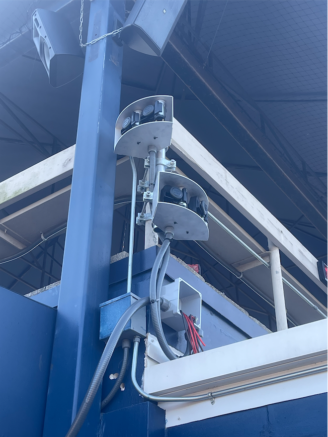 Weatherstem Blast at stadium with bleachers